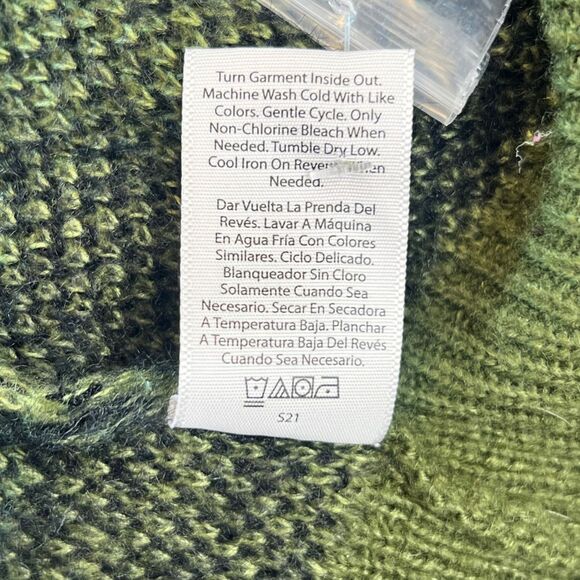 Time And Tru Cardigan XL Green Camo Buttons  Militarycore Edgy Layering Knitwear - Picture 10 of 11